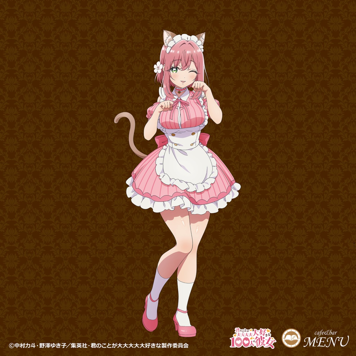 animal_ears, hanazono_hakari, heels, kimi_no_koto_ga_dai_dai_dai_dai_daisuki_na_100-nin_no_kanojo, maid, nekomimi, tagme, tail