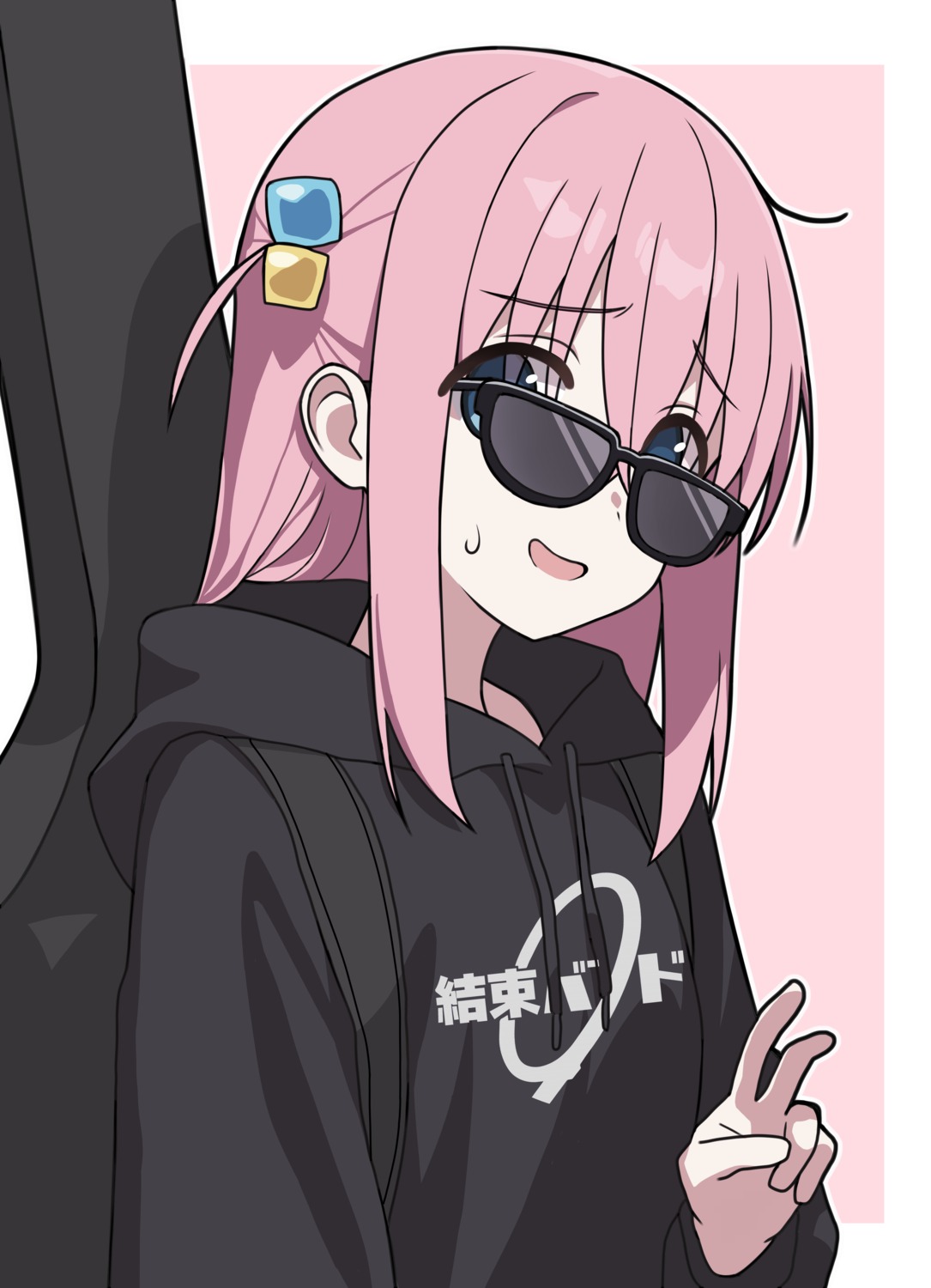 bocchi_the_rock!, gotou_hitori, guitar, megane, uniform, vector_(dmlddmld00)