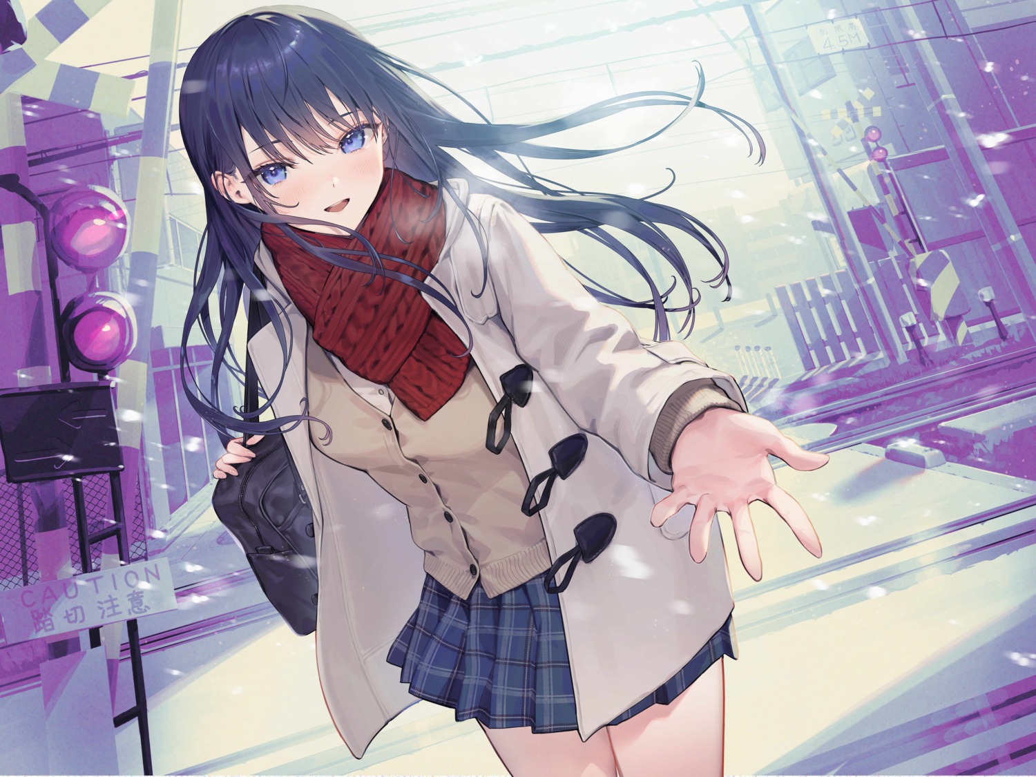jpeg_artifacts, natsuhiko, seifuku, sweater