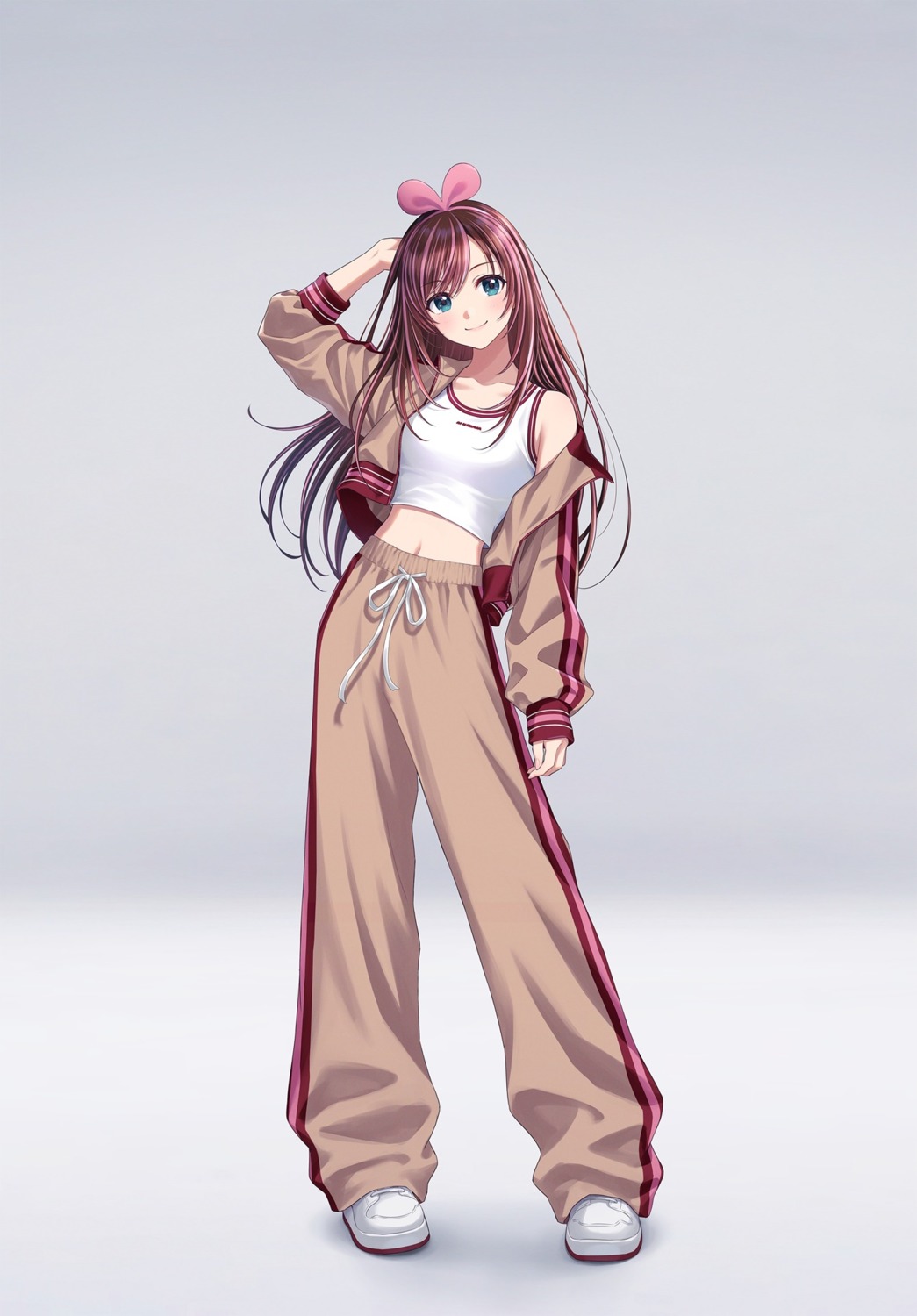 gym_uniform, kizuna_ai, kizuna_ai_inc., morikura_en