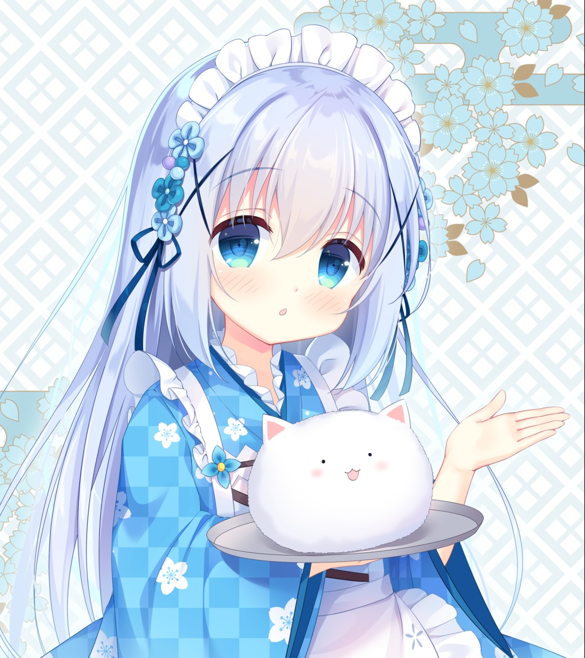 gochuumon_wa_usagi_desu_ka?, ikataruto, kafuu_chino, maid, tippy_(gochiusa), wa_maid, waitress