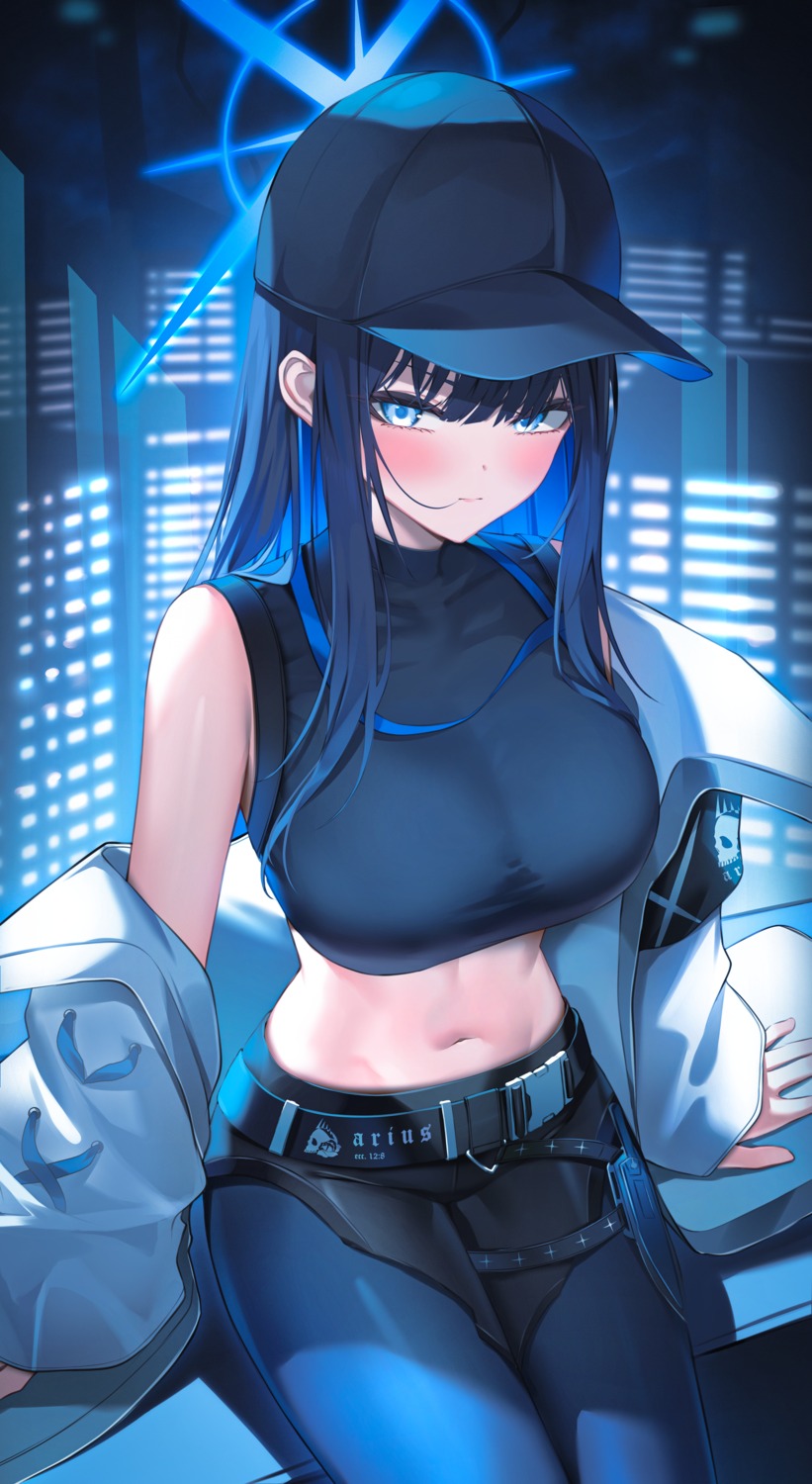 blue_archive, garter, halo, joumae_saori, shuvi_(shuvi1125), weapon