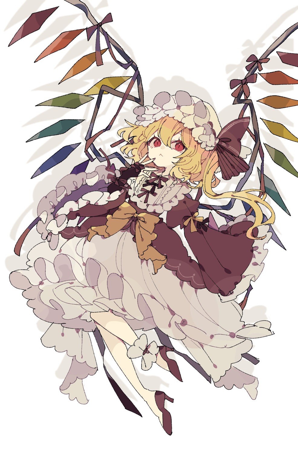 dress, flandre_scarlet, heels, niko_rashika, touhou, wings