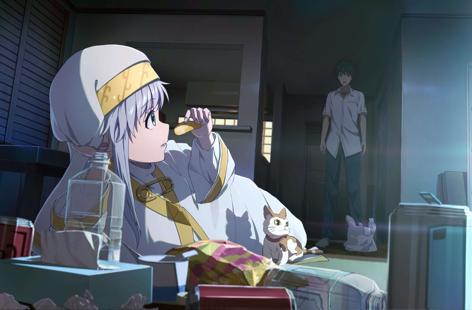 index, kamijou_touma, neko, nun, pension_z, seifuku, sphinx, toaru_majutsu_no_index