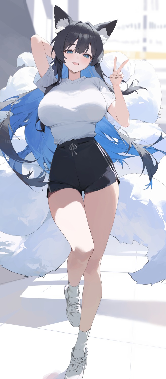animal_ears, kitsune, pray_(furei), tail