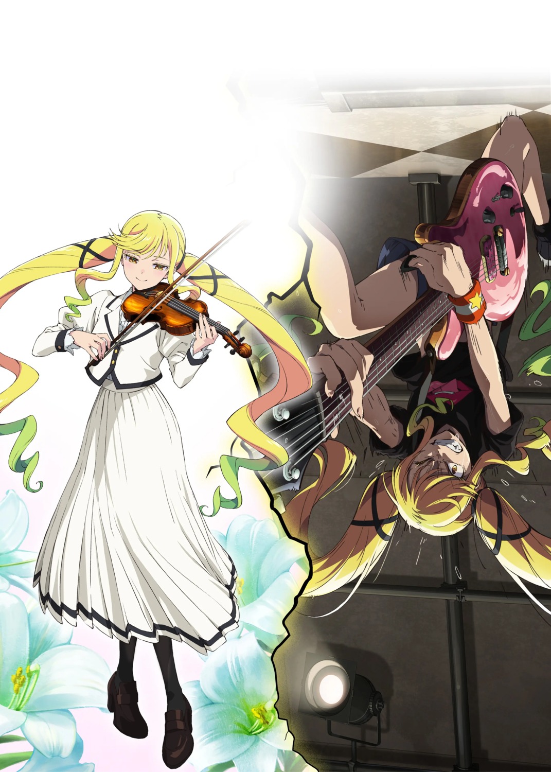 guitar, heels, rock_wa_lady_no_tashinami_deshite, seifuku, suzunomiya_lilisa, tagme