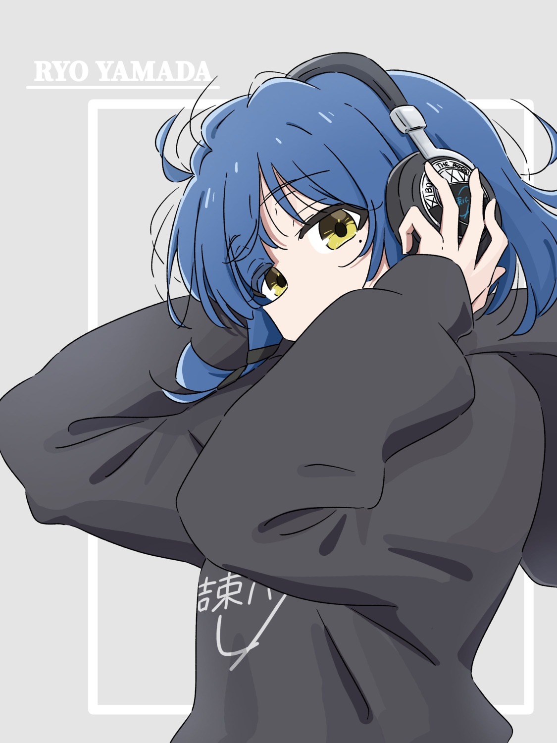 bocchi_the_rock!, headphones, oekaki_bibbi, uniform, yamada_ryou