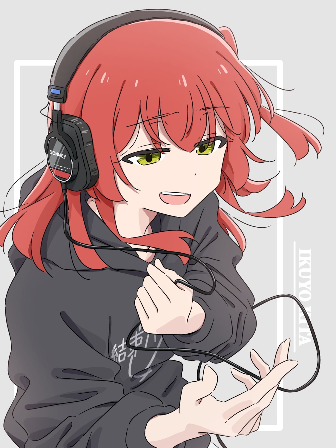 bocchi_the_rock!, headphones, kita_ikuyo, oekaki_bibbi, uniform