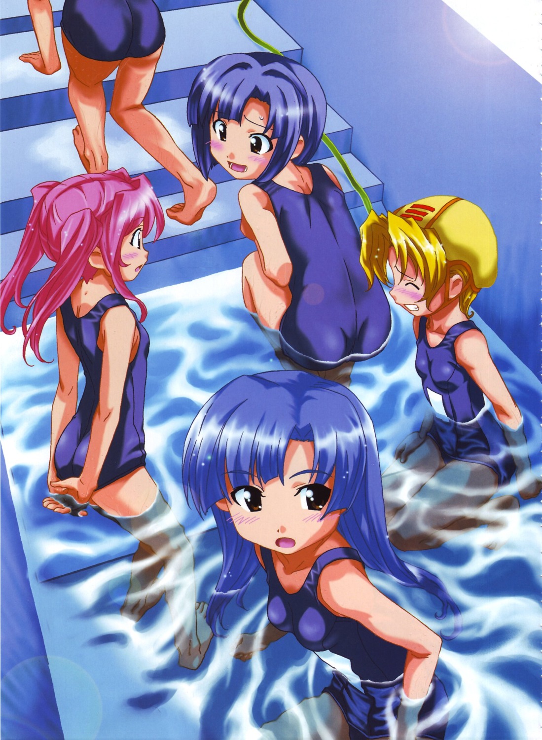 ass, feet, nakahira_guy, school_swimsuit, swimsuits, wet