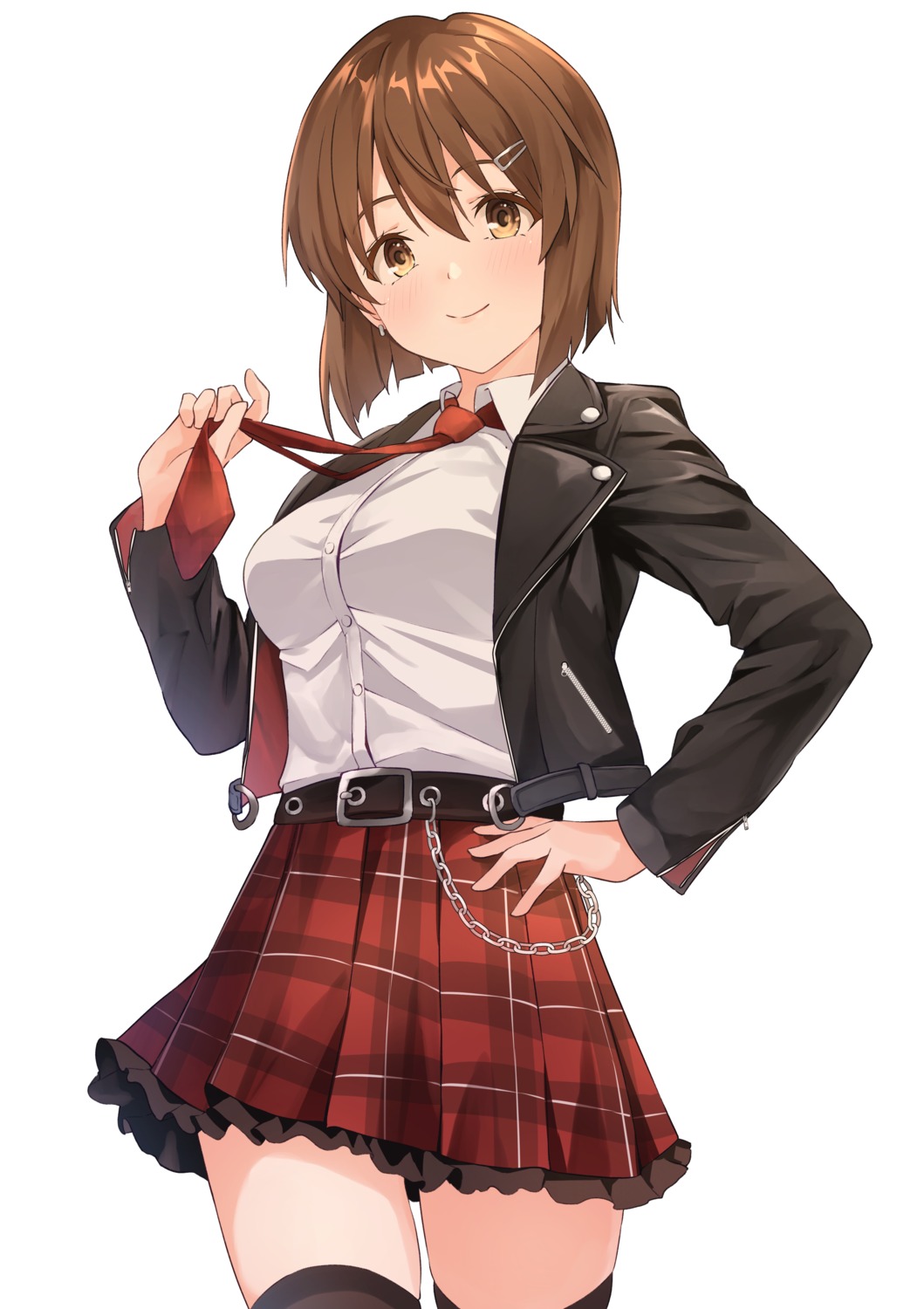 b1ack, hagiwara_yukiho, the_idolm@ster, thighhighs, uniform