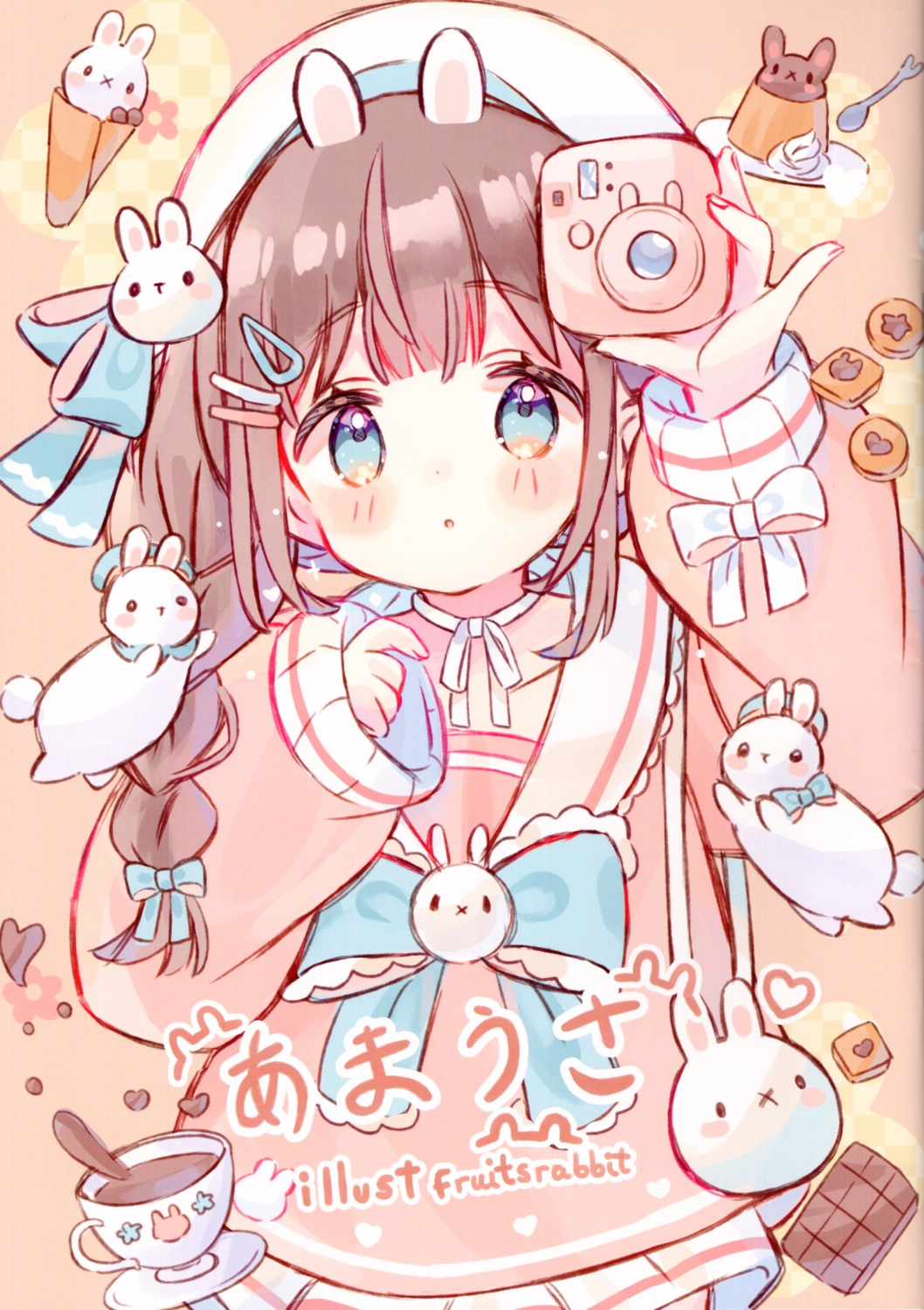 animal_ears, bunny_ears, fruitsrabbit, seifuku, sketch, usapanchieri