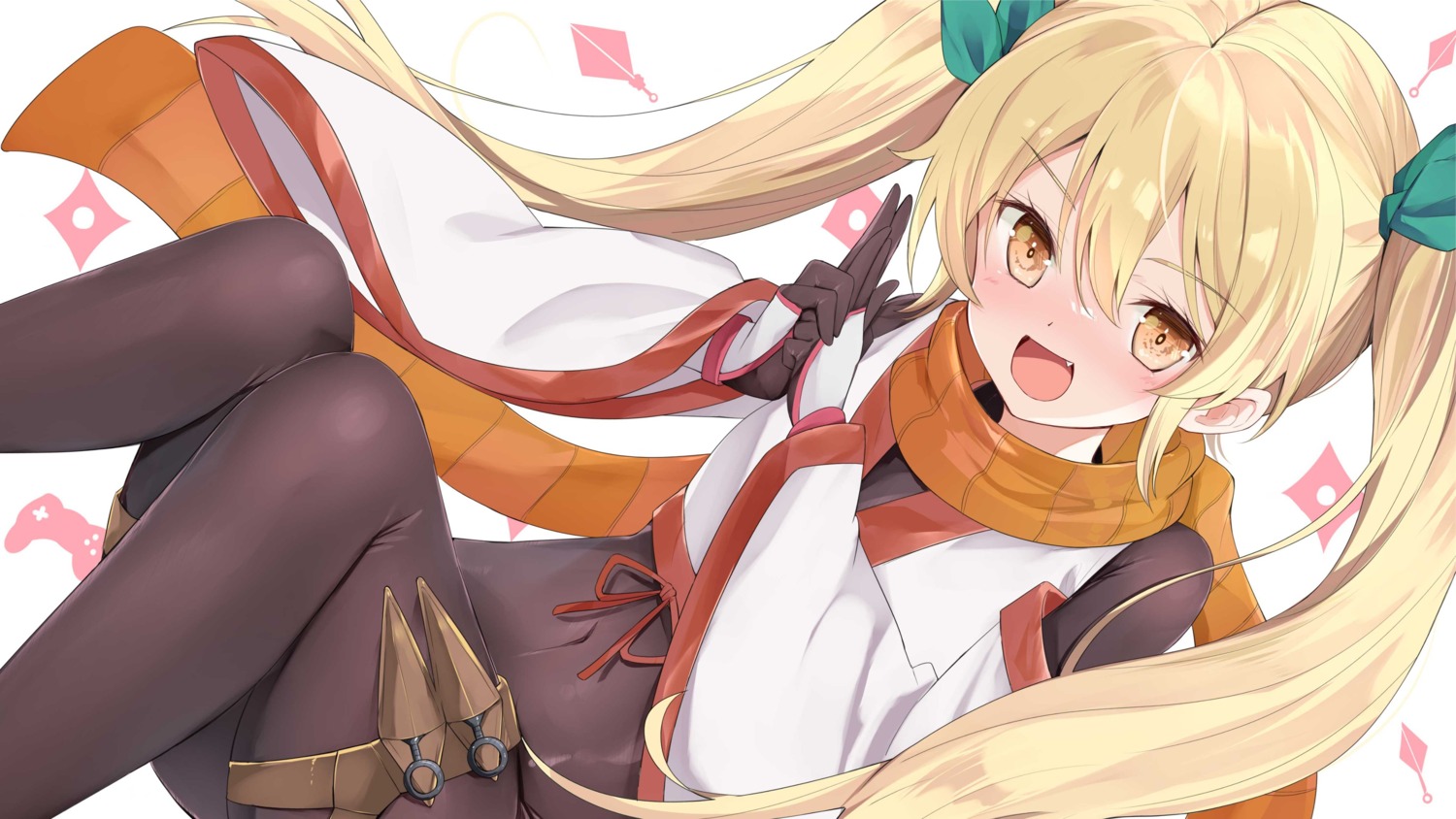 bodysuit, garter, hamaken., natsumi_kanna, neet_kunoichi_to_nazeka_dousei_hajimemashita, ninja, weapon