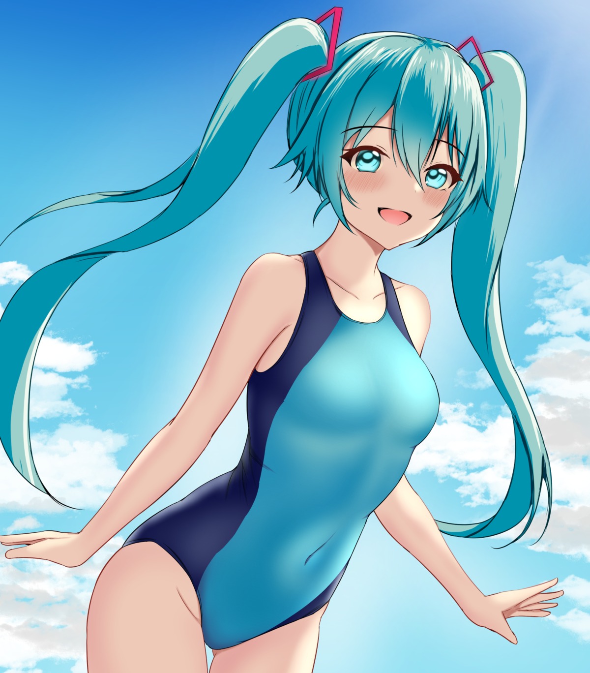 hatsune_miku, montemasa, swimsuits, vocaloid