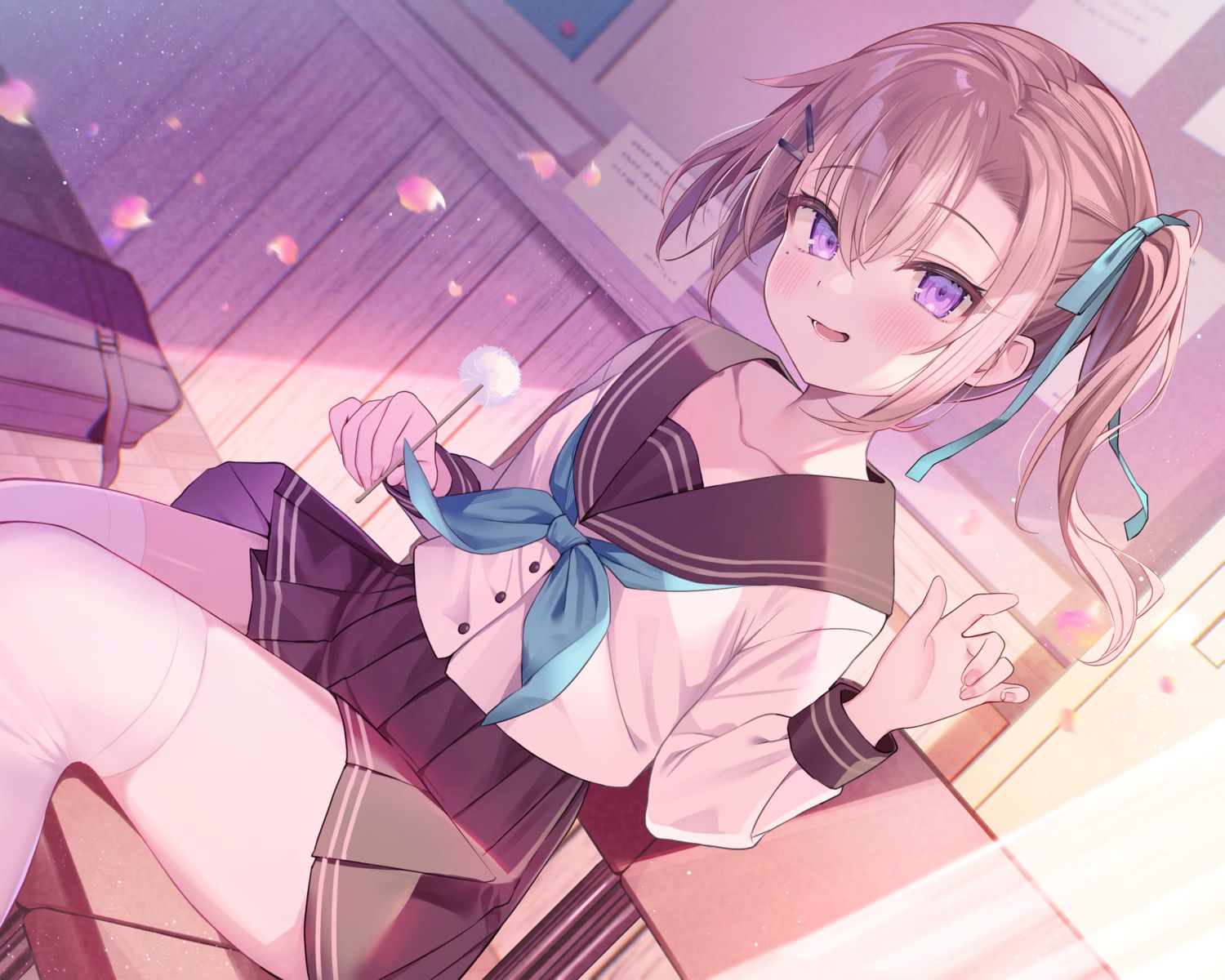 ebihara_beniko, raro, seifuku, skirt_lift, thighhighs