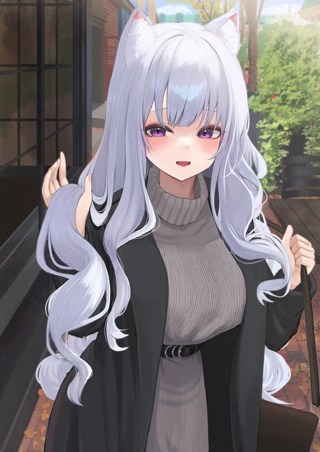 animal_ears, daily_(daily178900), dress, nekomimi, sweater