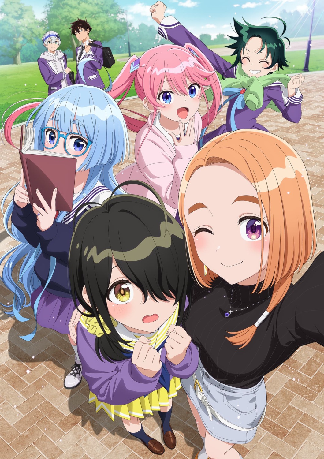 megane, seifuku, selfie, shiunji-ke_no_kodomo-tachi, shiunji_arata, shiunji_banri, shiunji_kotono, shiunji_minami