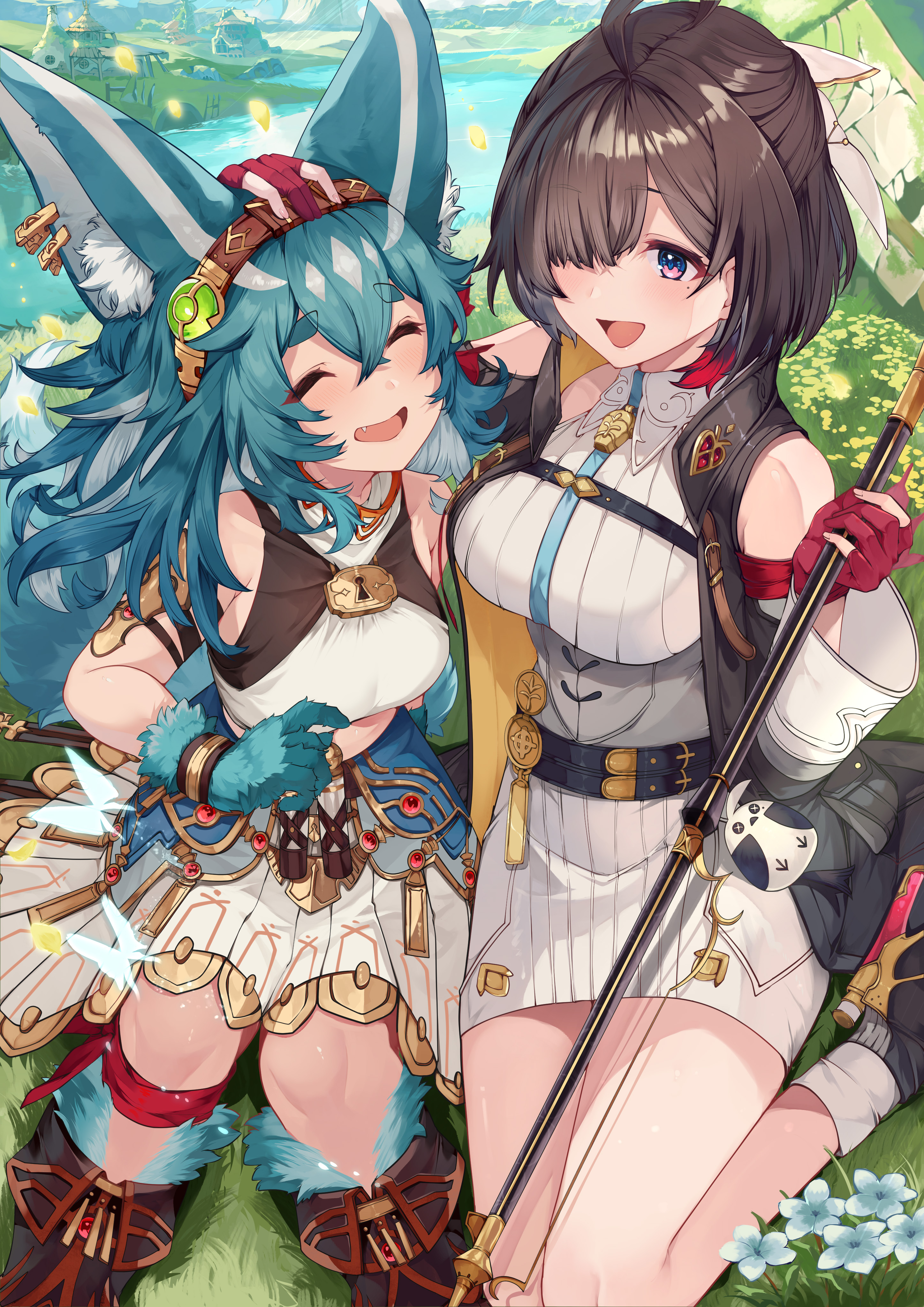 animal_ears, atelier, atelier_yumia, gun, heels, koei_tecmo, lenja, risumi