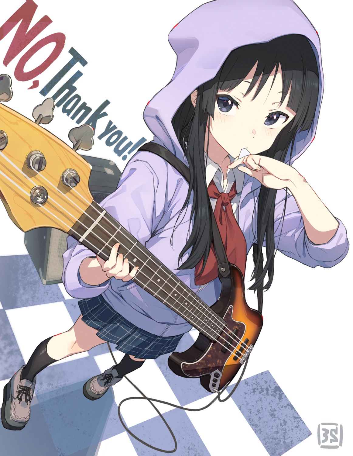 3s_(tarariko), akiyama_mio, guitar, k-on!, seifuku