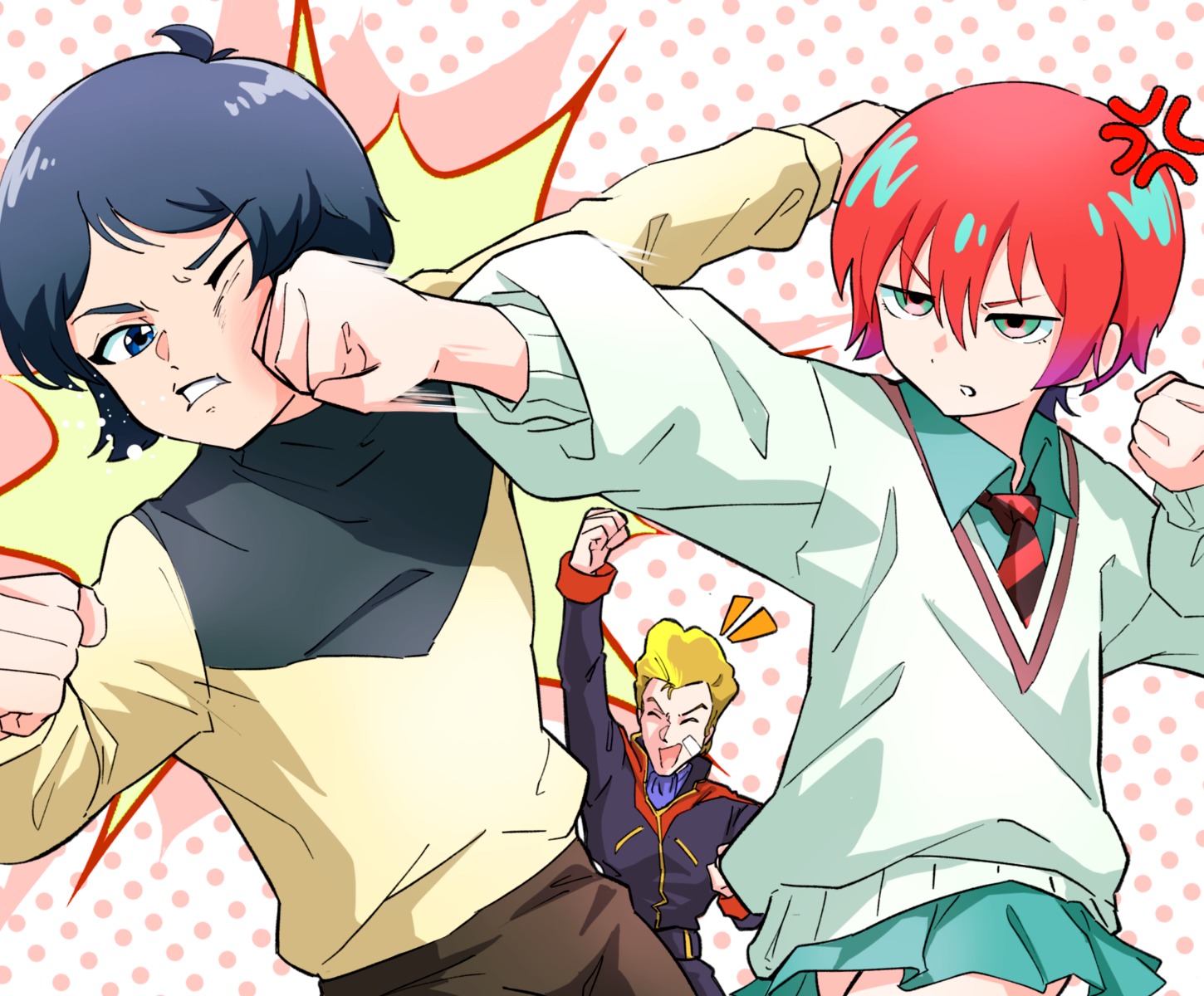 amate_yuzuriha, bandaid, crossover, gundam, gundam_gquuuuuux, jerid_messa, kamille_bidan, seifuku