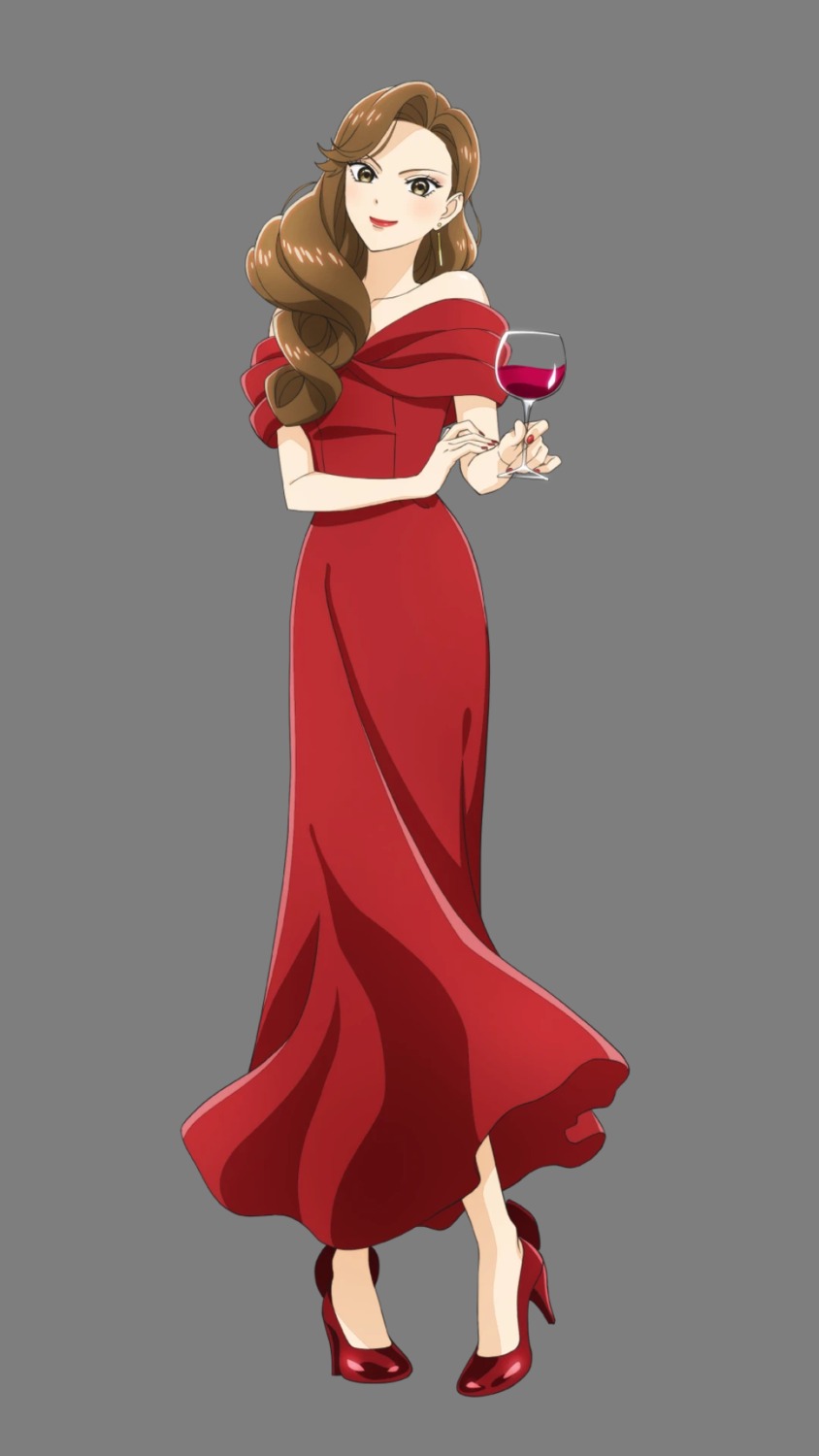 dress, heels, houshou_reiko, nazotoki_wa_dinner_no_ato_de, no_bra, tagme, transparent_webp