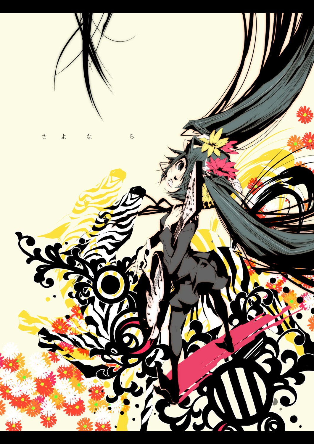 hatsune_miku, karasu_(chalk), vocaloid