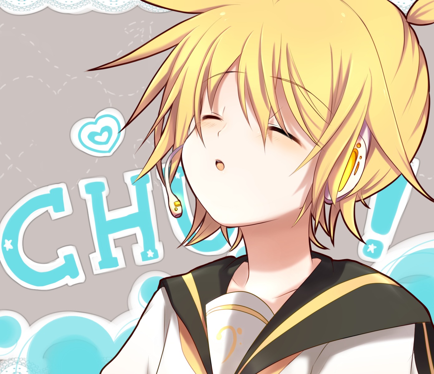 headphones, kagamine_len, male, suzugo@erorin, vocaloid