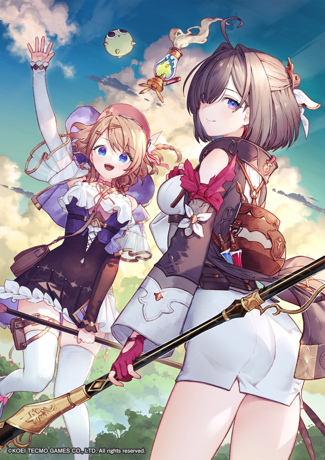 ass, atelier, atelier_resleriana, atelier_yumia, flammi, garter, gun, koei_tecmo