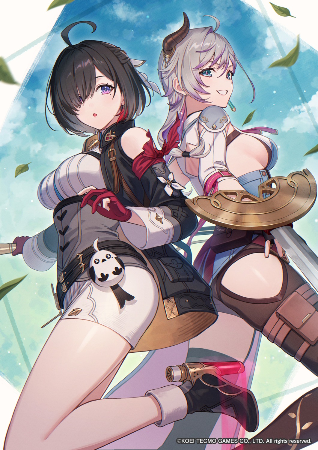 atelier, atelier_resleriana, atelier_yumia, garter, gun, heels, horns, koei_tecmo