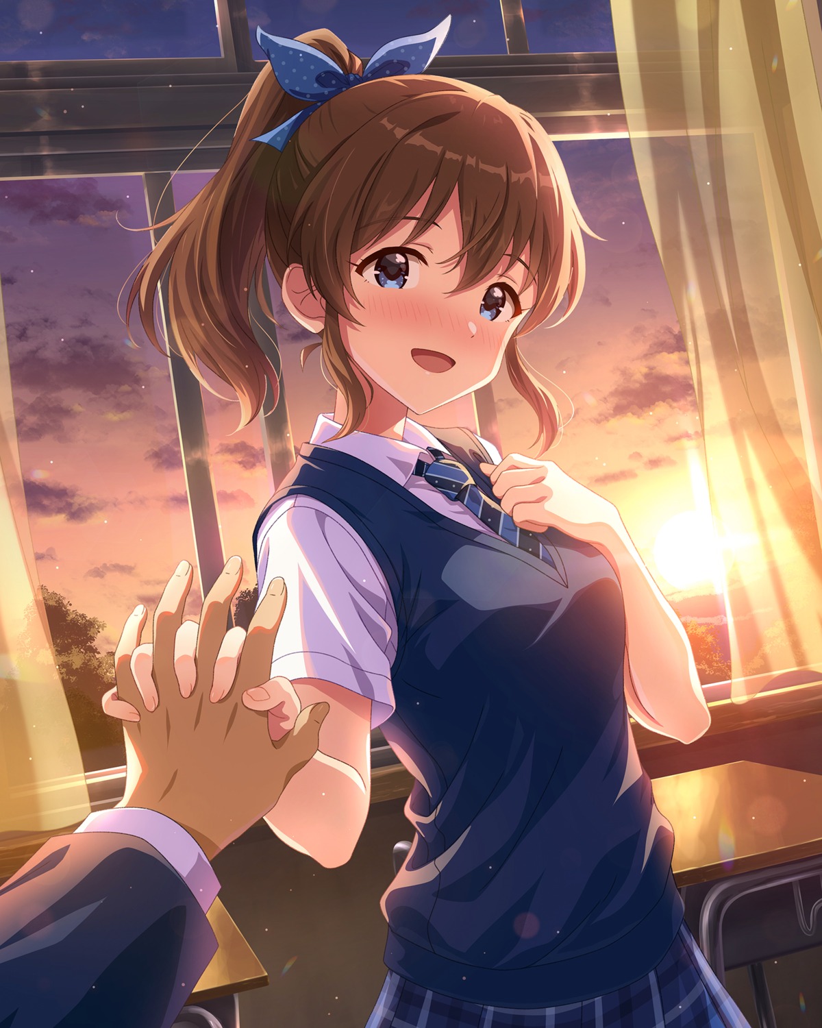 rocktaso_co_ltd, satake_minako, seifuku, sweater, the_idolm@ster, the_idolm@ster_million_live!