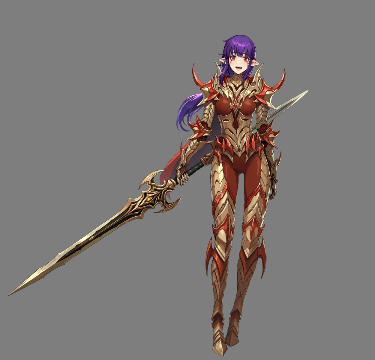 armor, esil_radiru, na_honjaman_level_up, pointy_ears, sword, tagme, transparent_png