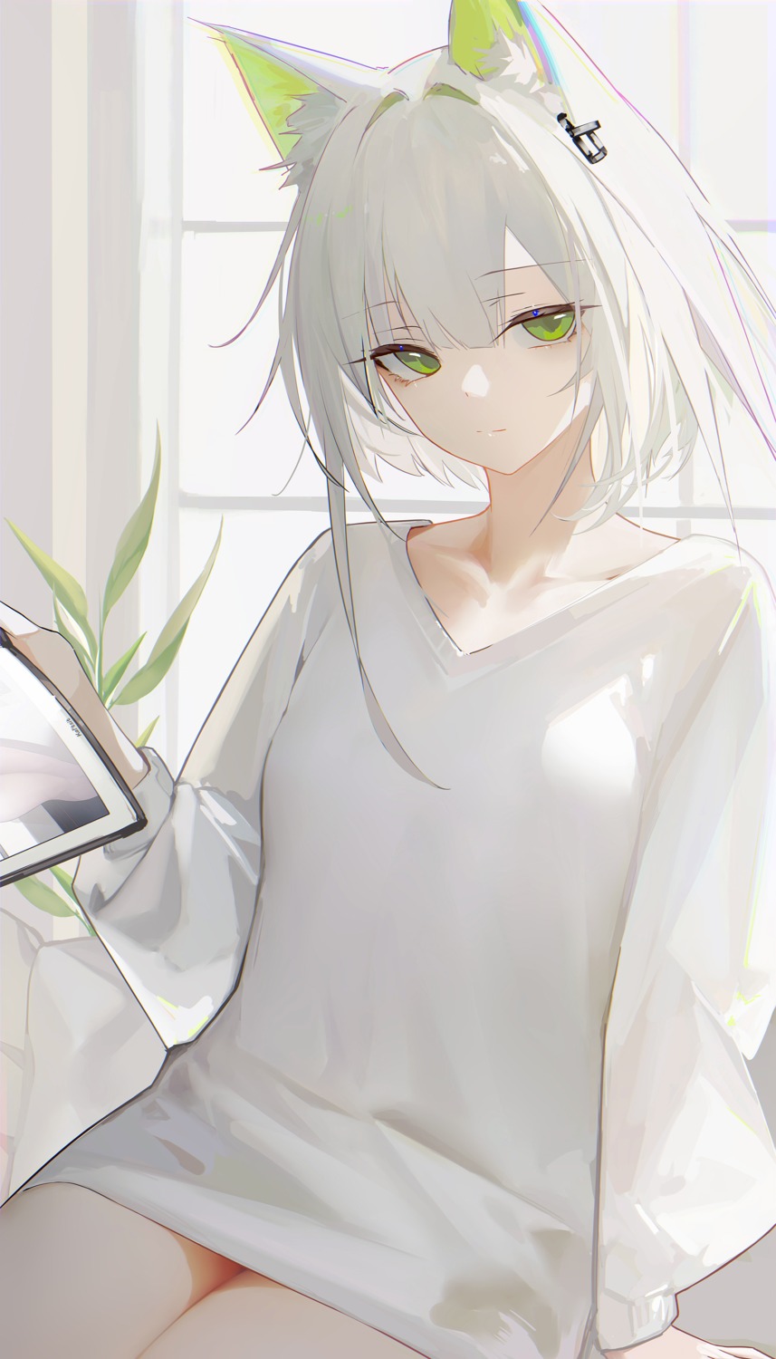 animal_ears, arknights, kal'tsit_(arknights), omone_hokoma_agm, see_through