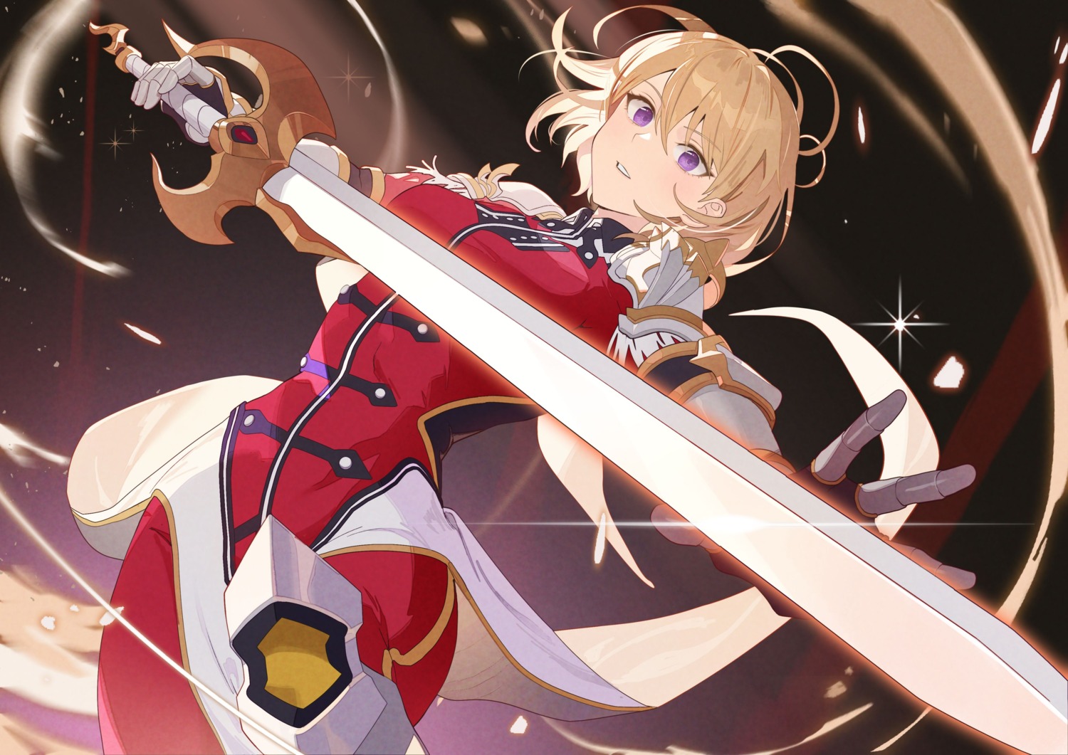 armor, cha_hae-in, koyoi_mitsuki, na_honjaman_level_up, sword, uniform