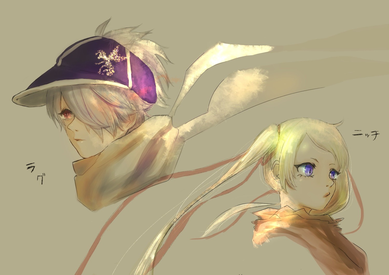 lag_seeing, m_vine, niche, sketch, tegami_bachi