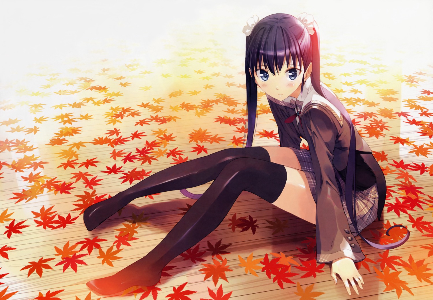 akizora_ni_mau_confetti, ando_saya, etude, seifuku, thighhighs, ueda_ryou
