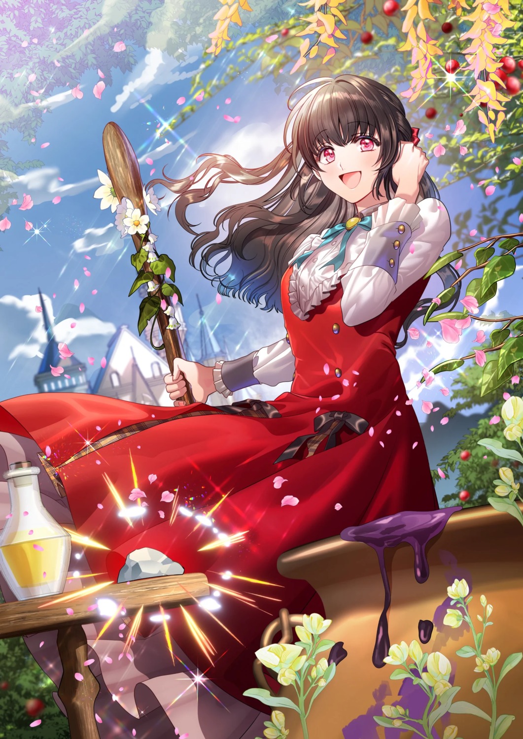 dress, skirt_lift, tenryou_sena, weapon