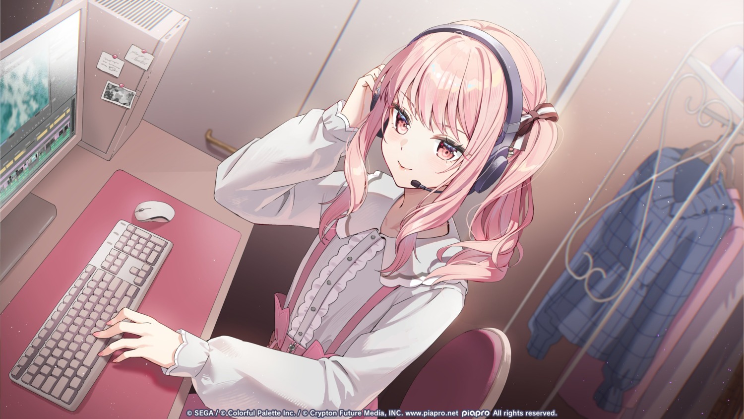 akiyama_mizuki, headphones, project_sekai, rosuuri, trap