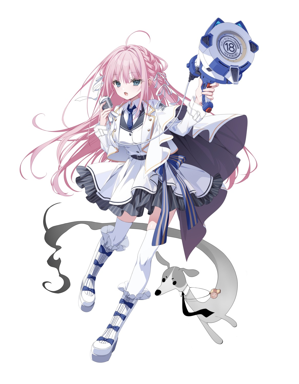 inugami_kira, thighhighs, uniform