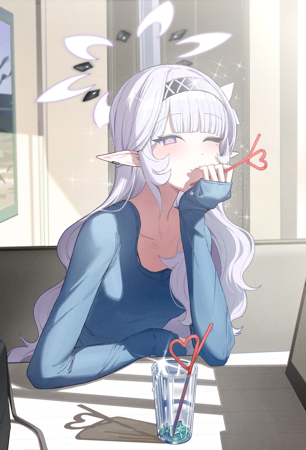 akeboshi_himari, blue_archive, halo, pointy_ears, zanya_000
