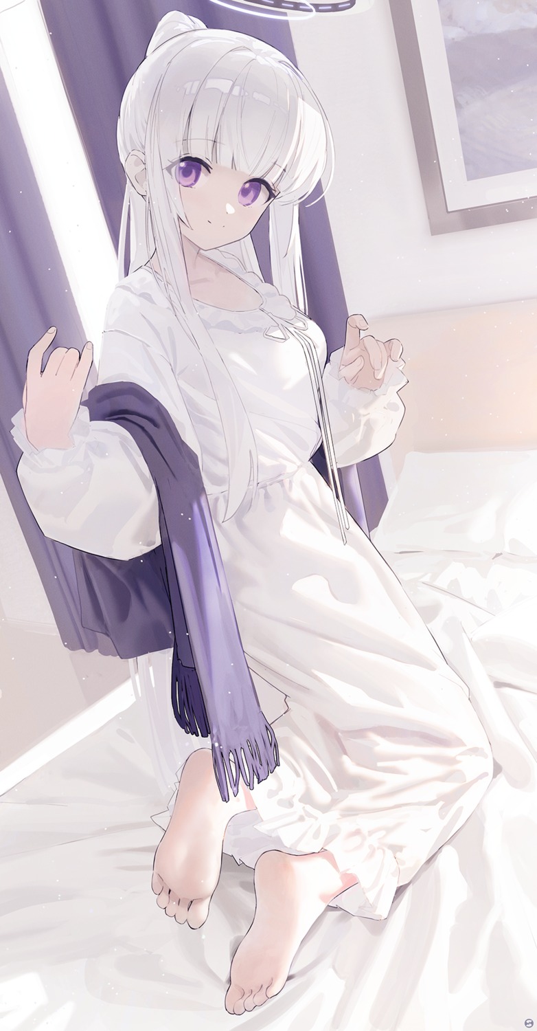 blue_archive, halo, pajama, songchuan_li, ushio_noa