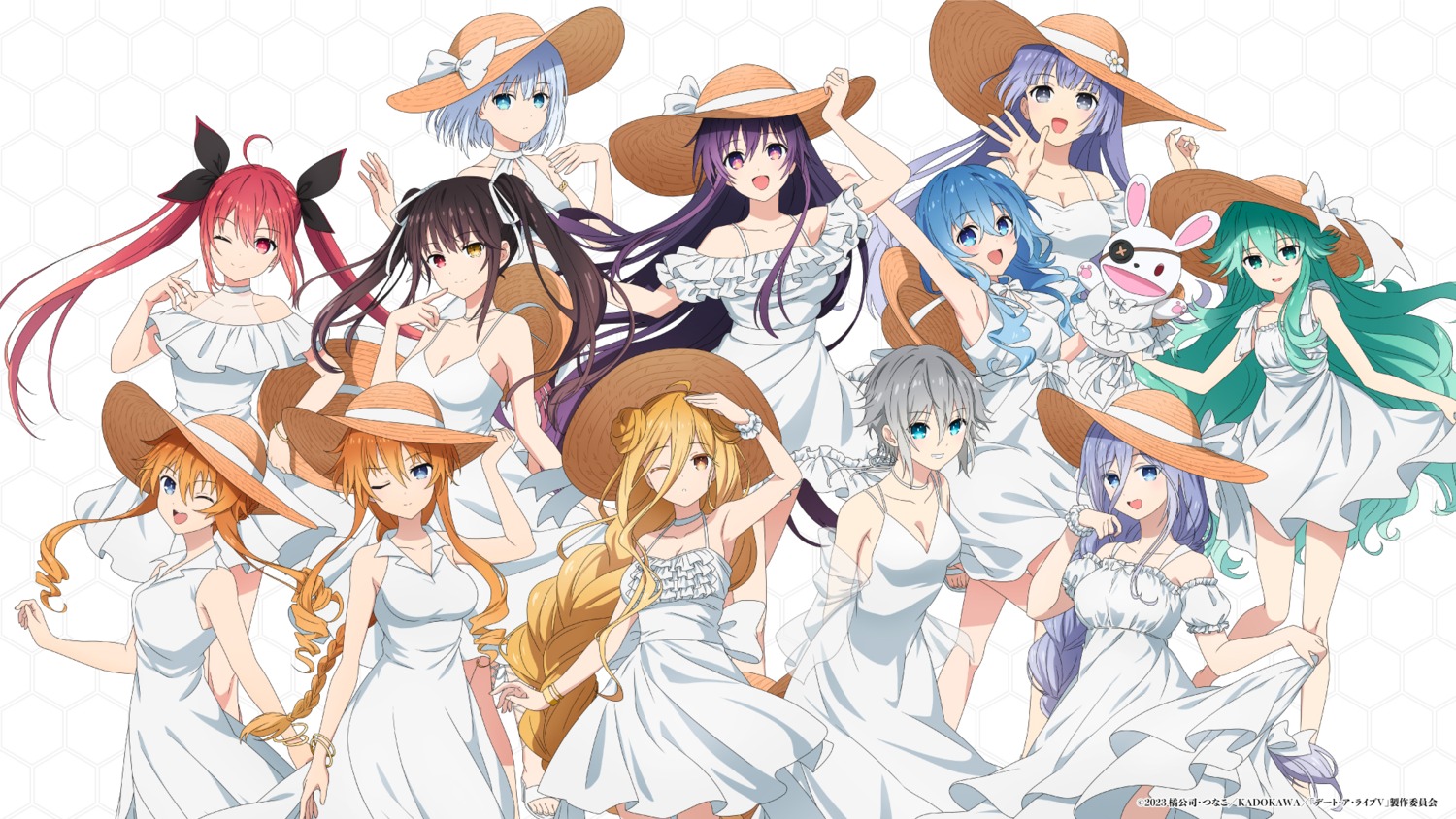 date_a_live, dress, heterochromia, himekawa_yoshino, honjou_nia_(date_a_live), hoshimiya_mukuro, itsuka_kotori, izayoi_miku