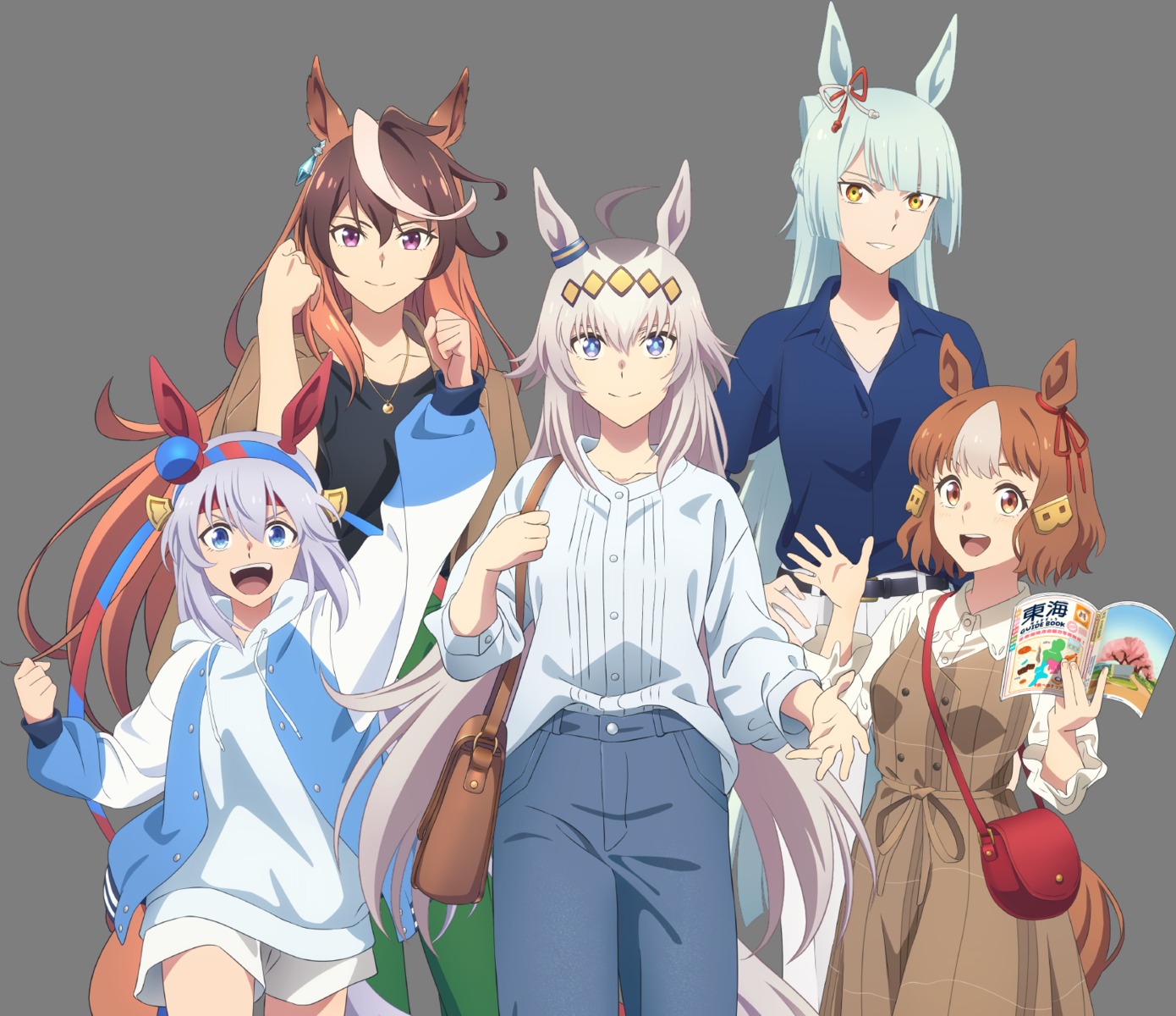 animal_ears, belno_light_(umamusume), dress, dress_shirt, fujimasa_march_(umamusume), oguri_cap_(umamusume), symboli_rudolf_(umamusume), tagme
