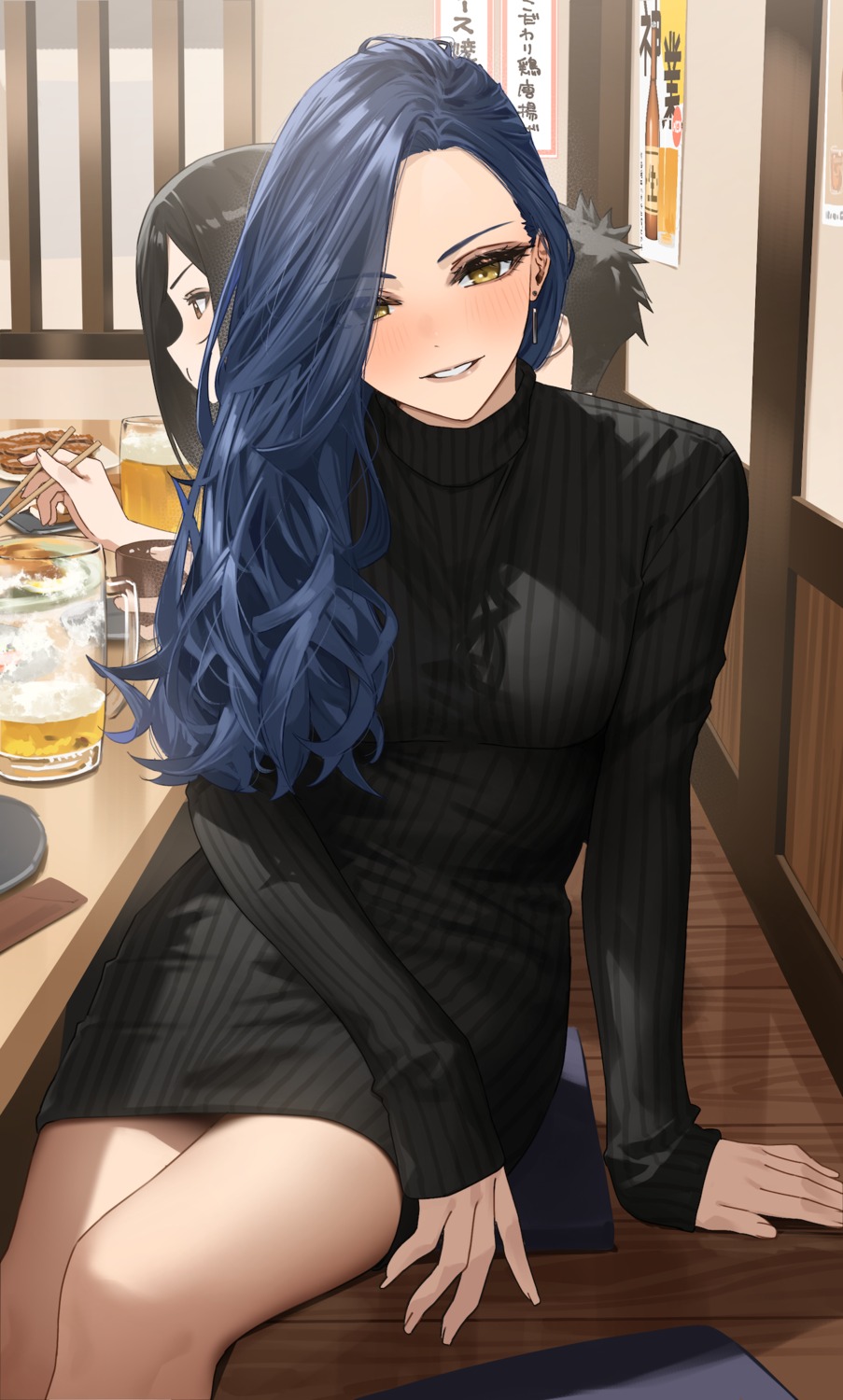 dress, hara_kenshi, kimishima_touka, sweater