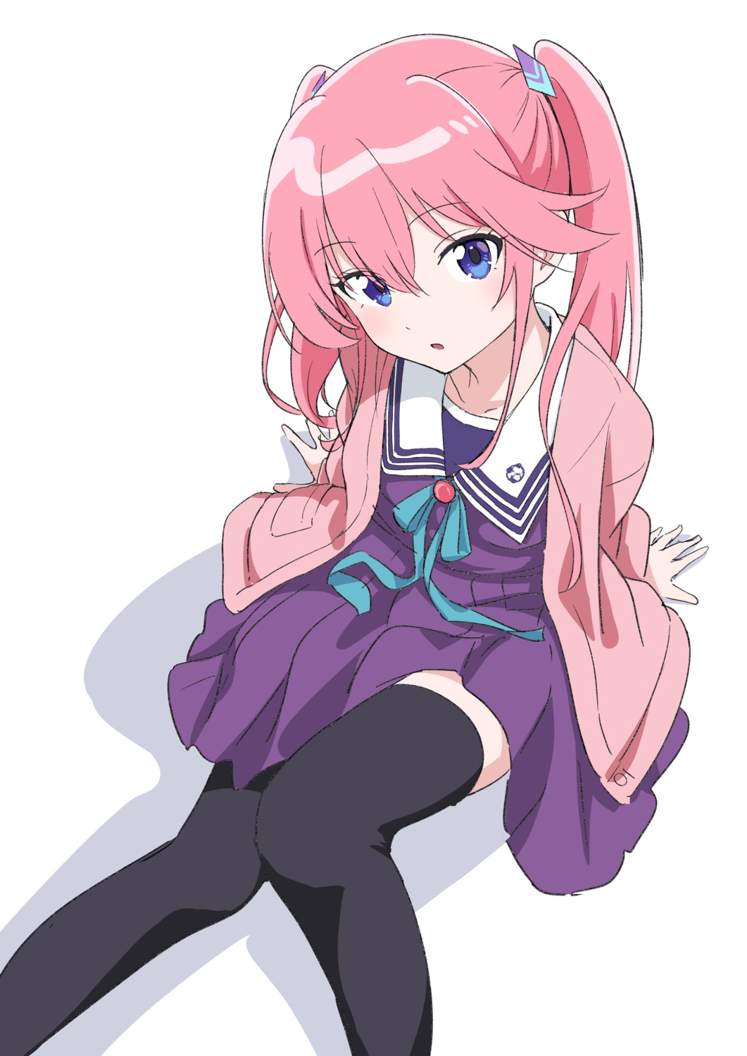 seifuku, shiunji-ke_no_kodomo-tachi, shiunji_ouka, skirt_lift, sweater, tamura-chan, thighhighs