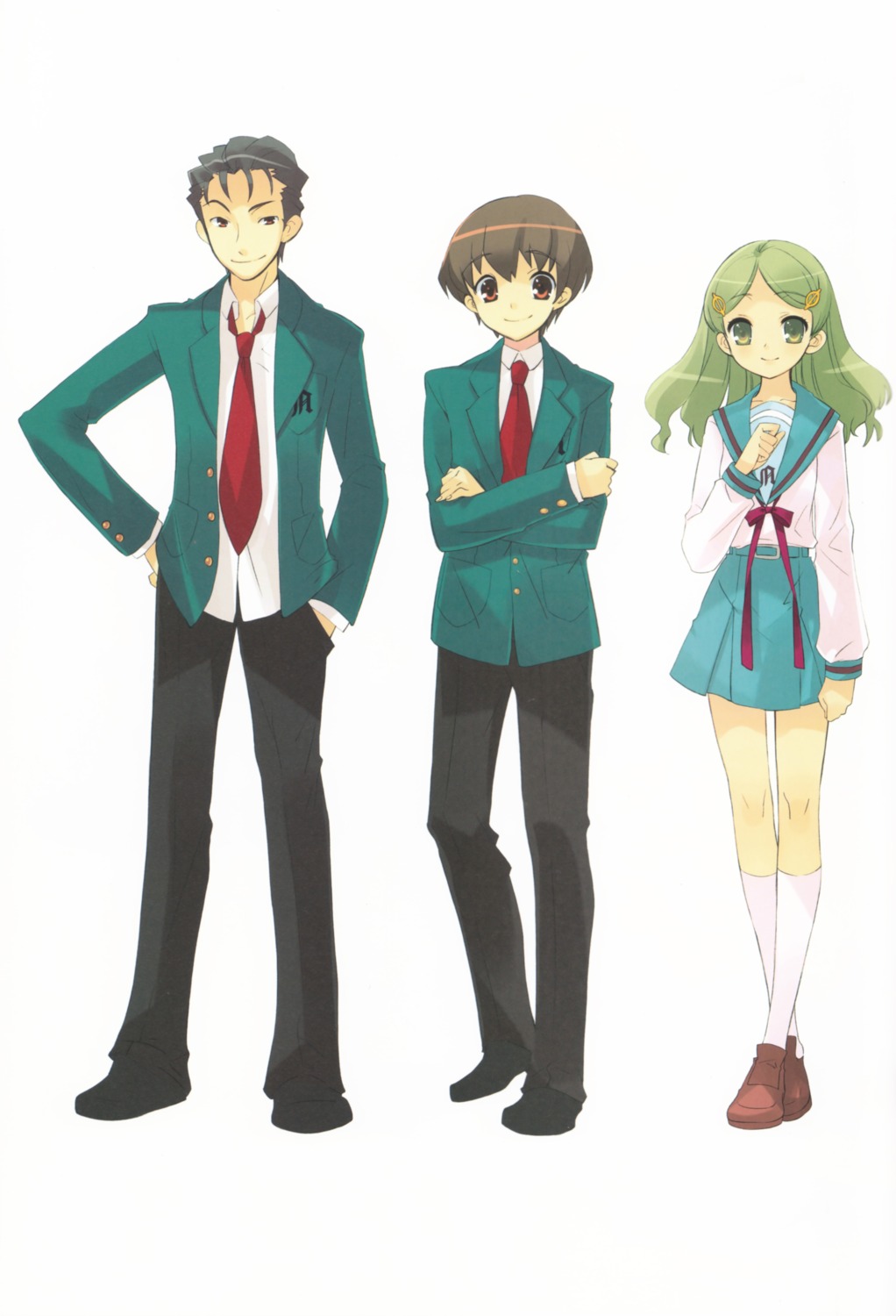 ito_noizi, kimidori_emiri, kunikida, scanning_resolution, seifuku, suzumiya_haruhi_no_yuuutsu, taniguchi