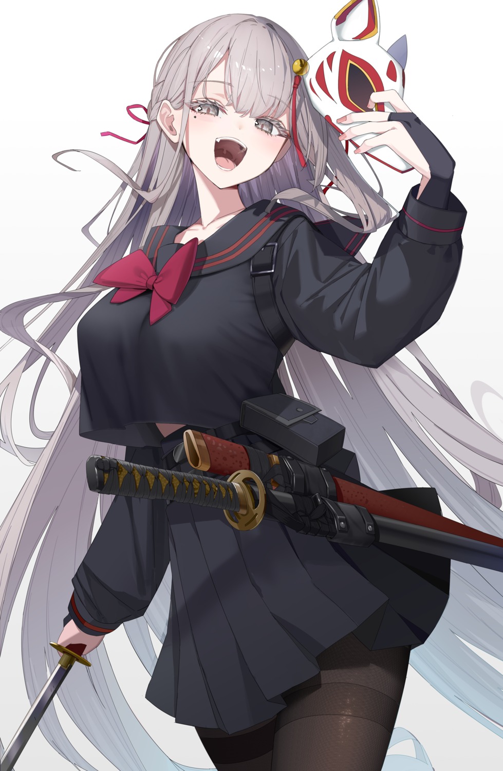 pantyhose, seifuku, shimanun, sword