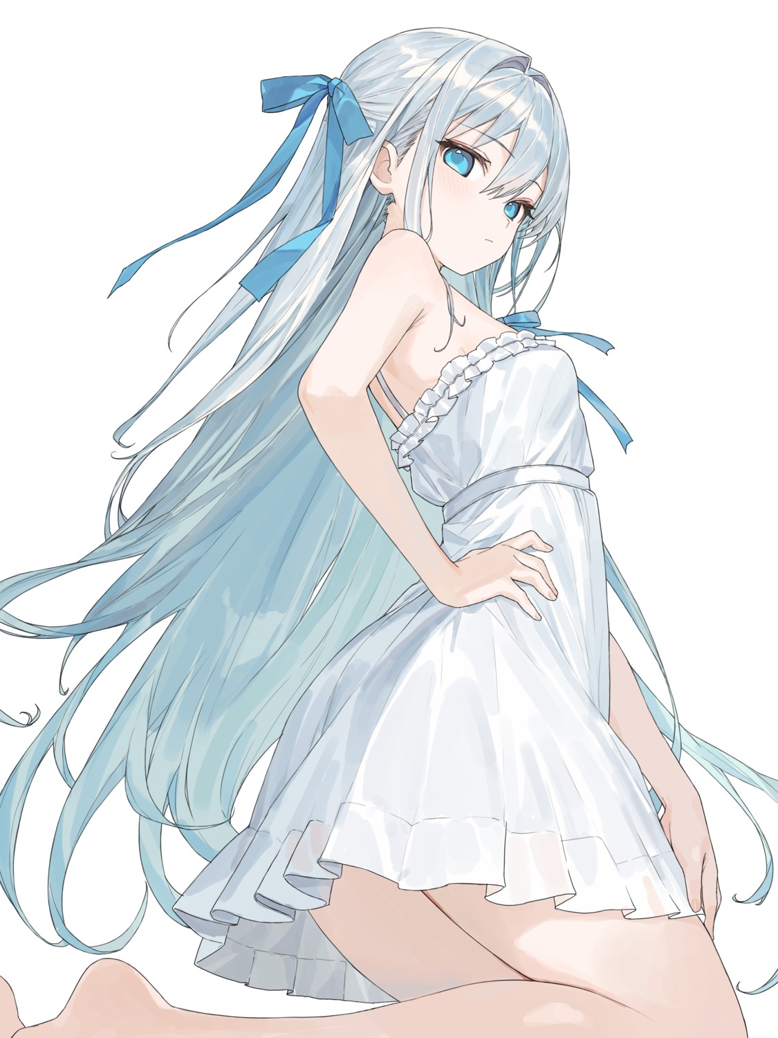 ass, dress, karyln, see_through, skirt_lift, summer_dress