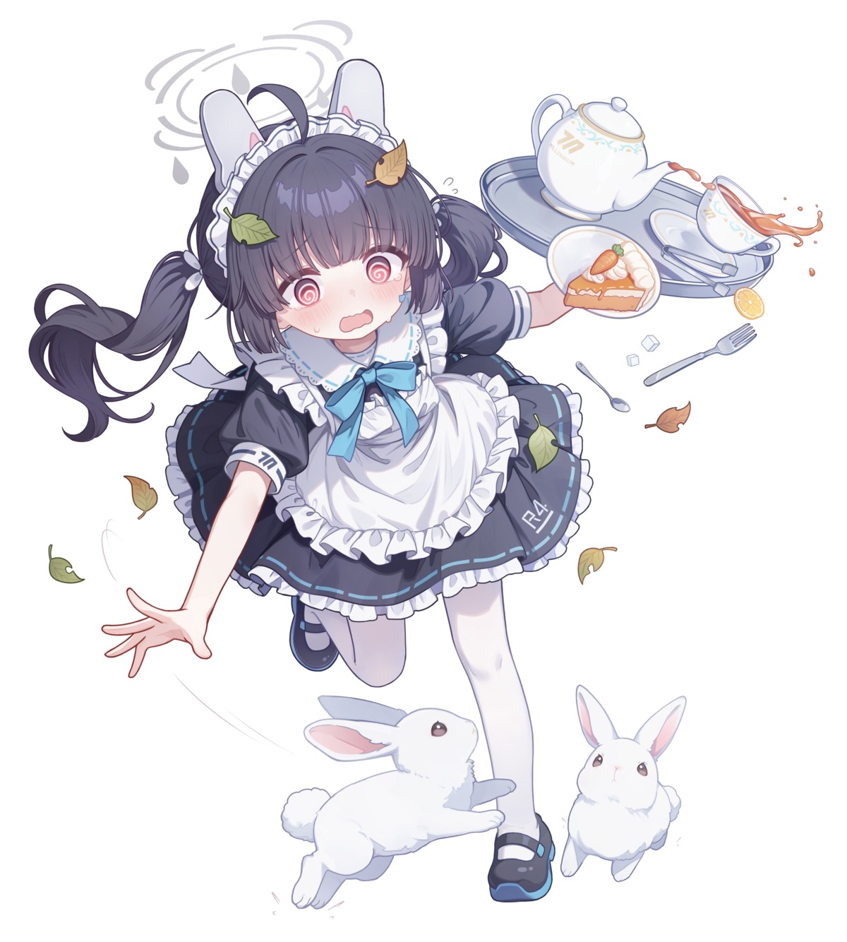animal_ears, blue_archive, bunny_ears, cosplay, halo, kasumizawa_miyu, kohaku_rinne, maid