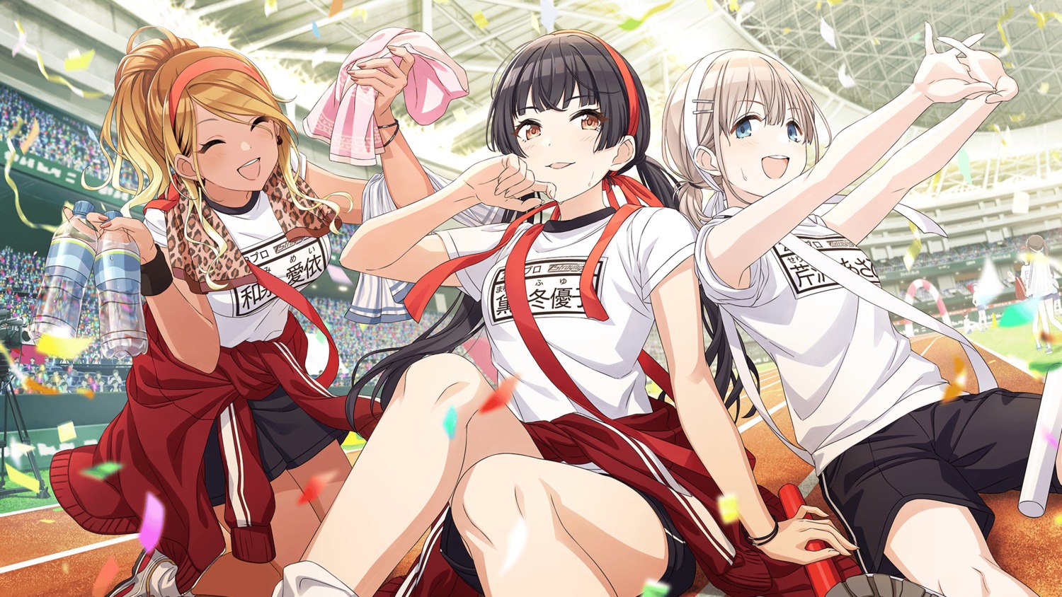 gym_uniform, im@ssc_kaihatsu_team, izumi_mei, mayuzumi_fuyuko, serizawa_asahi, the_idolm@ster, the_idolm@ster_shiny_colors, wallpaper