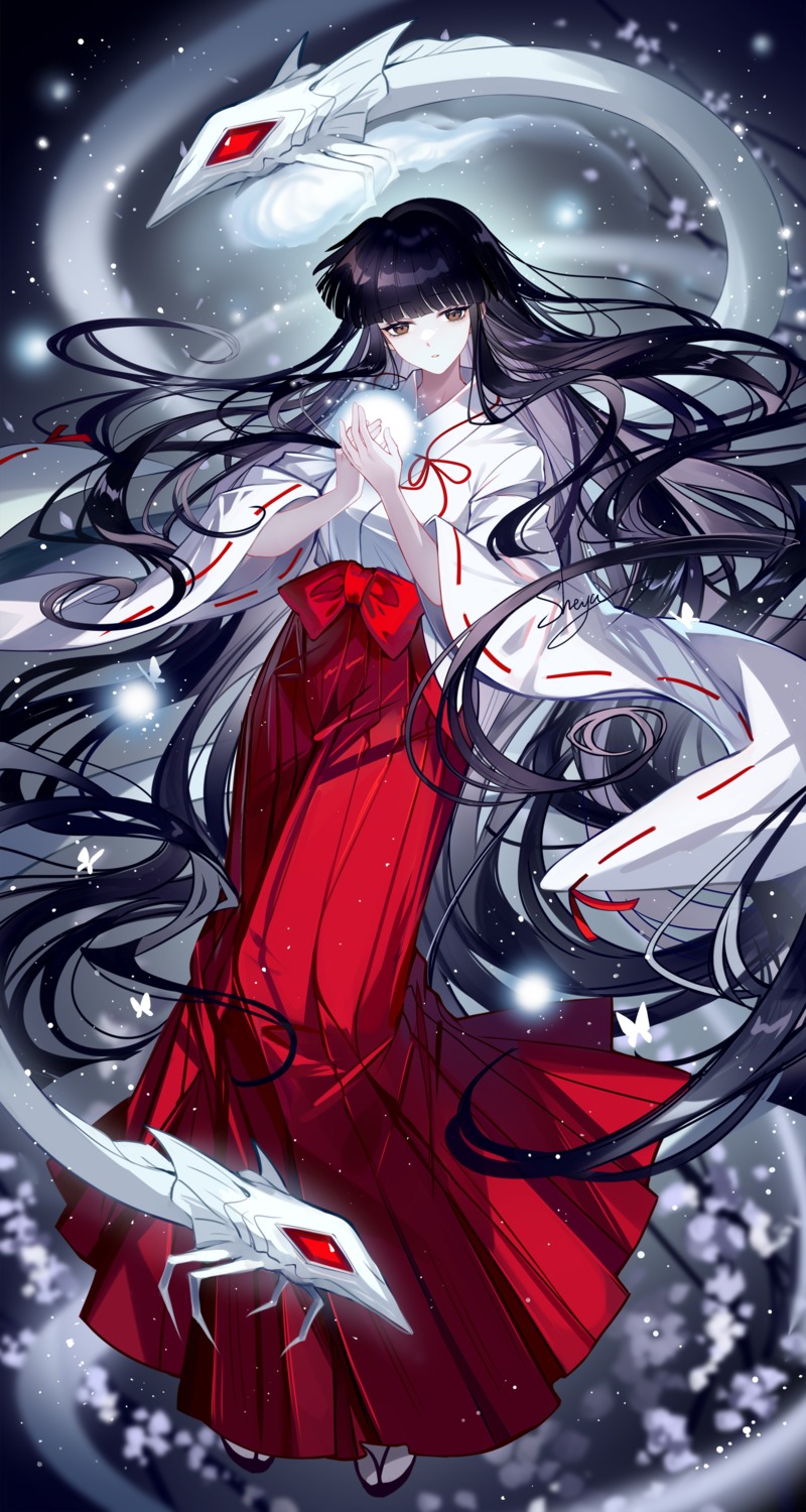 inuyasha, kikyou_(inuyasha), miko, sheya