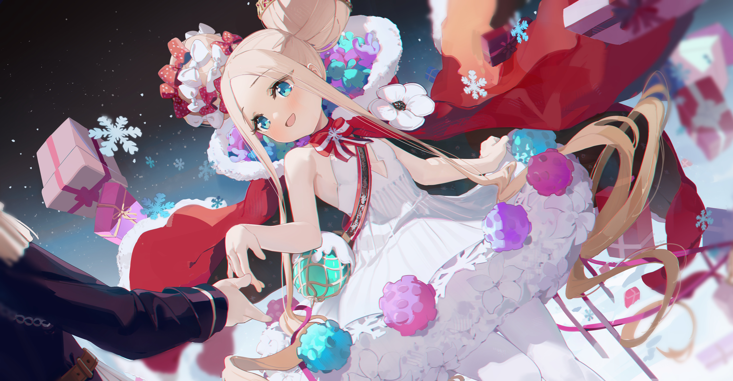 abigail_williams_(fate), coria, dress, fate/grand_order, no_bra, pantyhose